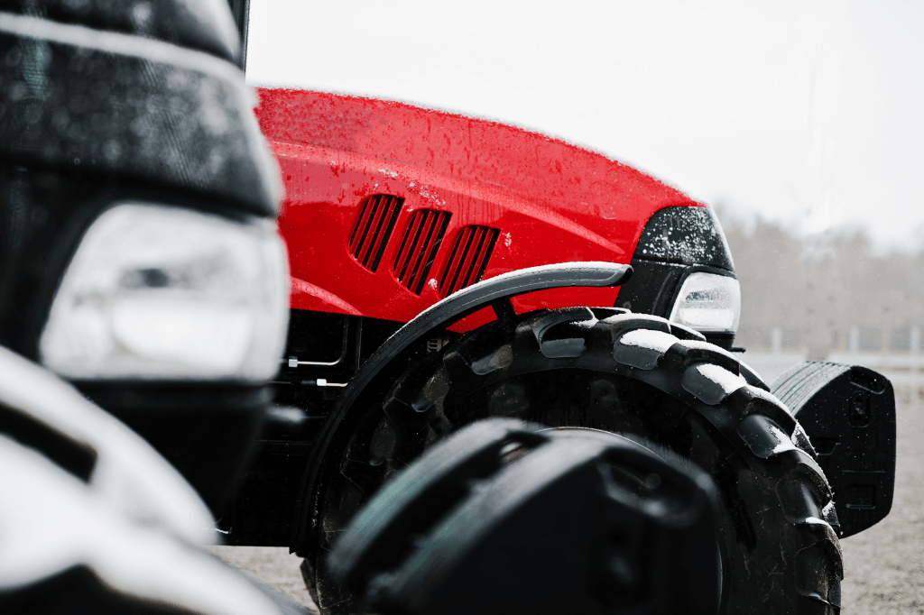 close-up-view-headlight-new-tractor